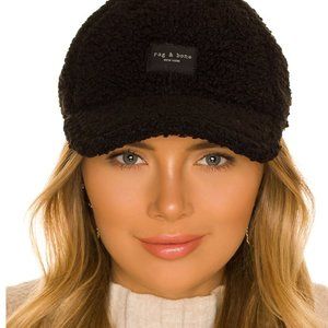 COPY - Rag & Bone Addison Baseball Cap: Black Sherpa (NWOT)